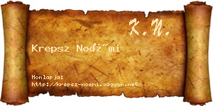 Krepsz Noémi névjegykártya